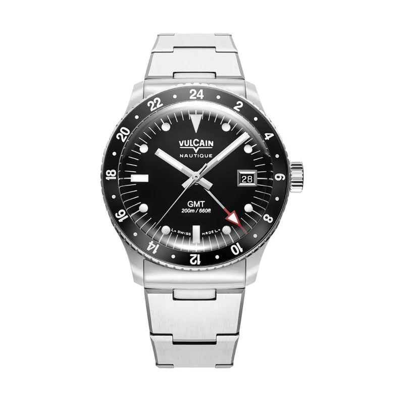 Vulcain Skindiver Nautical GMT Luminova Bianco