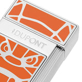 St Dupont Accendino Biggy Laccato dettaglio logo inciso e lacca arancione con motivo Kong cromato 25063