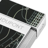 St Dupont Biggy Laccato dettaglio logo S.T. Dupont inciso e lavorazione lacca nera con motivo chitarra Fender 025025
