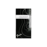 St Dupont Accendino Biggy Laccato nero con incisione chitarra Fender Stratocaster, finitura argento edizione limitata 025025