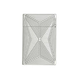 St Dupont Ligne 2 Fire X vista posteriore con motivo Fire X inciso a righe geometriche su finitura palladio C18610
