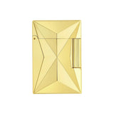 St Dupont Accendino Ligne 2 Fire X in ottone finitura oro giallo con motivo geometrico 3D a stella C18611