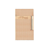 St Dupont Accendino Ligne 2 Guilloché in ottone placcato oro rosa con motivo diamond tip, vista frontale 16424