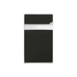 St Dupont Accendino Ligne 2 Laccato nero vista posteriore con pannello laccato e profilo palladio lucido 016296