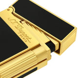 St Dupont Accendino Ligne 2 Laccato dettaglio meccanismo apertura e finiture oro giallo su lacca nera 016884