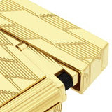 St Dupont Ligne 2 Monogram dettaglio base e rotella accensione con lavorazione guillochè oro giallo C16178