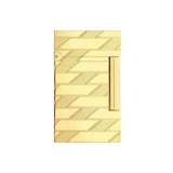 St Dupont Accendino Ligne 2 Monogram 1872 vista frontale guillochè diagonale finiture oro giallo C16178