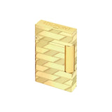 St Dupont Accendino Ligne 2 Monogram 1872 in ottone con finiture oro giallo e guillochage Cling C16178