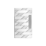 St Dupont Accendino Ligne 2 Monogram 1872 vista frontale completa guillochage diagonale finitura palladio C16180