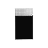 St Dupont Accendino Ligne 2 Testa Micro Diamante vista posteriore lacca nera e finitura micro diamante palladio C16602