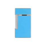 St Dupont Accendino Slimmy Laccato azzurro cielo vista posteriore con meccanismo laterale cromato 028007