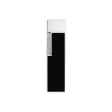 St Dupont Accendino Twiggy Laccato vista posteriore in lacca nera e finiture cromate con rotella zigrinata 030001