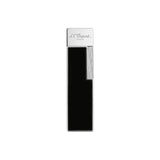 St Dupont Accendino Twiggy Laccato nero e cromato, design slim elegante con logo inciso sul cappuccio 030001