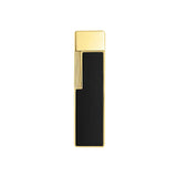 St Dupont Accendino Twiggy Laccato nero e oro, vista posteriore con finitura lacca nera lucida 030002
