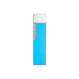 St Dupont Accendino Twiggy Laccato azzurro cielo e cromato, vista posteriore design allungato 030007