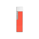 St Dupont Accendino Twiggy Laccato vista posteriore in lacca corallo e metallo cromato 030011