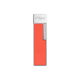 St Dupont Accendino Twiggy Laccato corallo e cromato, design slim anni '60 con logo inciso 030011