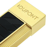 St Dupont Accendino Twiggy Laccato dettaglio logo inciso e finitura dorata con pattern Monogram 1872 nero 030079