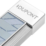 St Dupont Accendino Twiggy Laccato dettaglio logo inciso e pattern Monogram 1872 grigio argento 030080