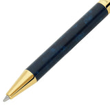 St Dupont Penna Classique A Sfera dettaglio punta dorata e lacca blu Popoté effetto pittorico su ottone 045317N