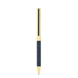 St Dupont Penna Classique A Sfera in lacca Urushi blu decorazione Popoté con finiture dorate in ottone 045317N
