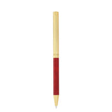 St Dupont Penna Classique A Sfera vista posteriore clip dorata e lacca rossa Urushi Popoté in ottone 045318N