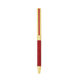 St Dupont Penna Classique A Sfera in lacca Urushi rossa decorazione Popoté con finiture dorate in ottone 045318N