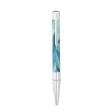 St Dupont Initial A Sfera penna a sfera edizione Geode decoro agata blu e verde con finiture cromate 275035