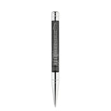 St Dupont Initial A Sfera penna a sfera in lacca nera con incisione chitarra Fender Stratocaster e finiture cromate 275175
