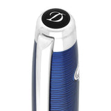 St Dupont Line D Eternity 20000 Leghe Sotto i Mari dettaglio cappuccio con logo D, clip Sword e lacca blu guilloché onde 422051L