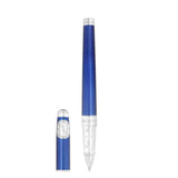 St Dupont Penna roller Line D Eternity 20000 Leghe Sotto i Mari blu guilloché con finiture palladio e cappuccio Nautilus 422051L