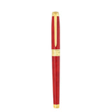 St Dupont Line D Eternity Piuma Large penna stilografica chiusa in lacca rossa Urushi con clip Sword dorata 420318L