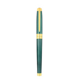 St Dupont Line D Eternity Piuma large penna stilografica verde turchese con finiture dorate e guilloche vagues 420052L