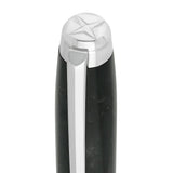 St Dupont Line D Eternity Piuma Medium dettaglio cappuccio con stella incisa e clip Sword in palladio su lacca nera Popoté 420316M