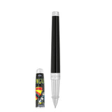 St Dupont Line D Eternity Roller large penna nera lacca con cappuccio DC Comics Penguin e finiture palladio 422180L