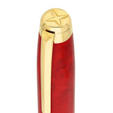 St Dupont Line D Eternity Roller Large dettaglio cappuccio con stella incisa e clip Sword articolata dorata 422318L