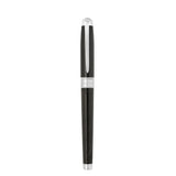 St Dupont Line D Eternity Roller large vista completa chiusa con clip Sword articolata e lacca nera guilloché criniera 422090L