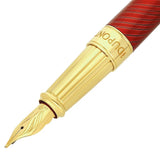 St Dupont Line D Eternity Stilografica Large Horsemane dettaglio pennino oro e incisione Dupont su ghiera dorata 420089L