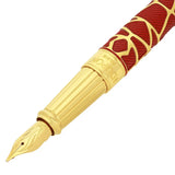 St Dupont Line D Eternity Orlinski dettaglio pennino oro massiccio 14 carati e motivo Kong in lacca rossa 420060L