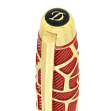 St Dupont Line D Eternity Orlinski dettaglio cappuccio con clip Sword, logo D e motivo Kong rosso e oro 420060L