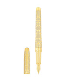 St Dupont Line D Eternity Stilografica large ottone motivo Kong Orlinski finiture dorate effetto sabbiato 420061L