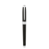 St Dupont Line D Eternity Stilografica large chiusa in lacca nera guilloché criniera, clip Sword palladio 420090L