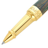 St Dupont Line D Eternity XL Multifunction dettaglio punta roller finiture dorate e decorazione lacca blu e oro 420155XL