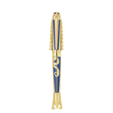 St Dupont Penna Line D Eternity XL 20 Leghe Sotto i Mari lacca blu con tentacolo inciso e finiture dorate 420050XL