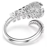 Swarovski Anello Vienna Piuma vista posteriore dettaglio incastonature e struttura aperta placcatura rodio 5757839