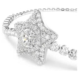Swarovski Bracciale Sublima Star dettaglio stella pavé di zirconi bianchi taglio round e cup chain in rodio 5758392