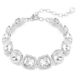 Swarovski Bracciale Una Angelic cristalli bianchi taglio Cushion con pavé e chiusura moschettone placcatura rodio 5751558
