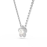 Swarovski Collana Ariana Grande dettaglio ravvicinato pendente fiore pavé cristalli con perla centrale 5755817
