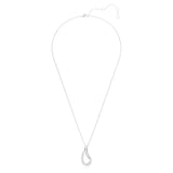 Swarovski Collana Classica vista completa catena con chiusura a moschettone e pendente goccia argento 5740344
