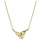 Swarovski Collana Classica in argento sterling con finitura oro 18K, pendente intrecciato con pavé di zirconi bianchi 5745560
